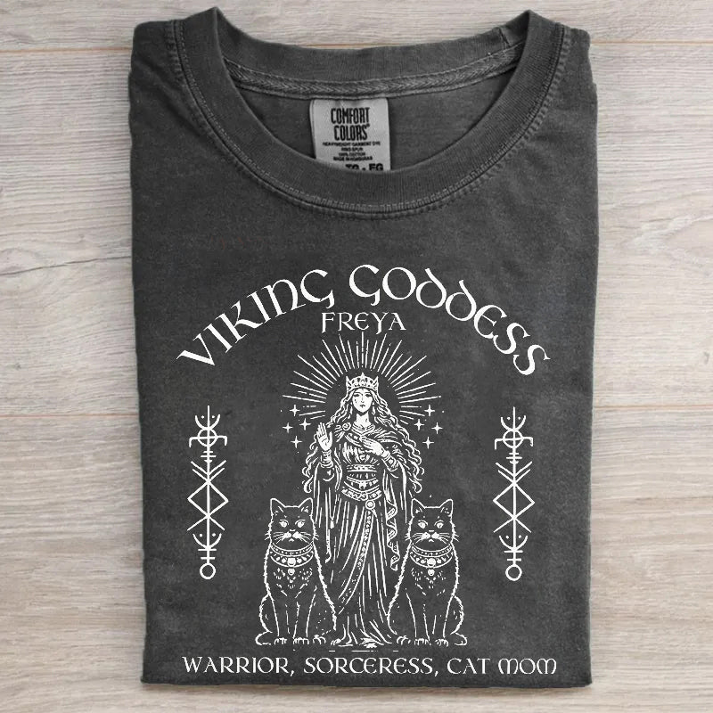 FREYA VIKING SORCERESS CAT LOVER MYTHOLOGY SHIRT HHUE - 133