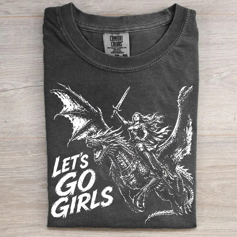 WARRIOR WOMAN DRAGON RIDER SHIRT HHUE - 131