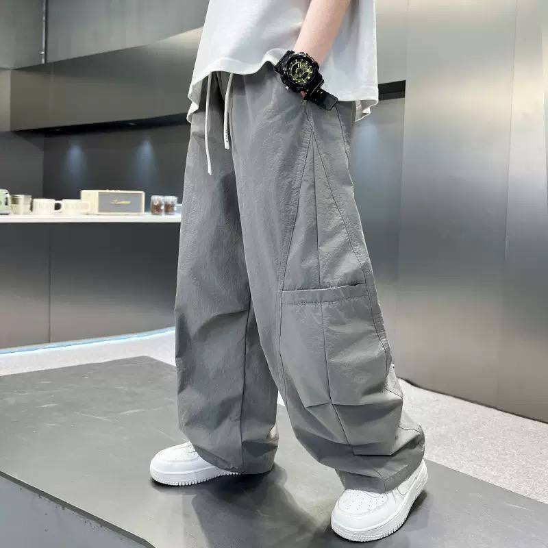 Boys Wide Leg Cargo Pants