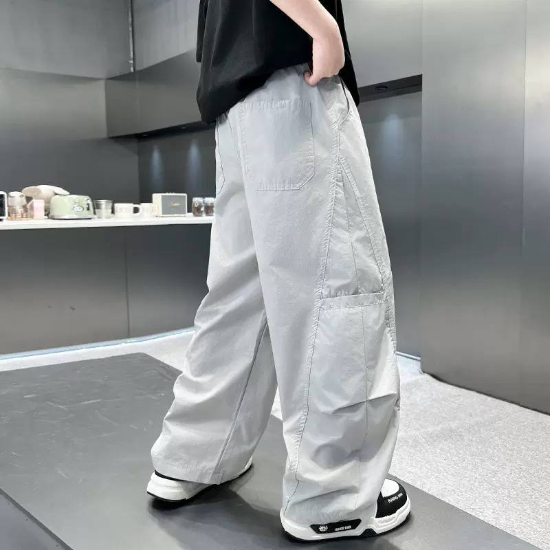 Boys Wide Leg Cargo Pants