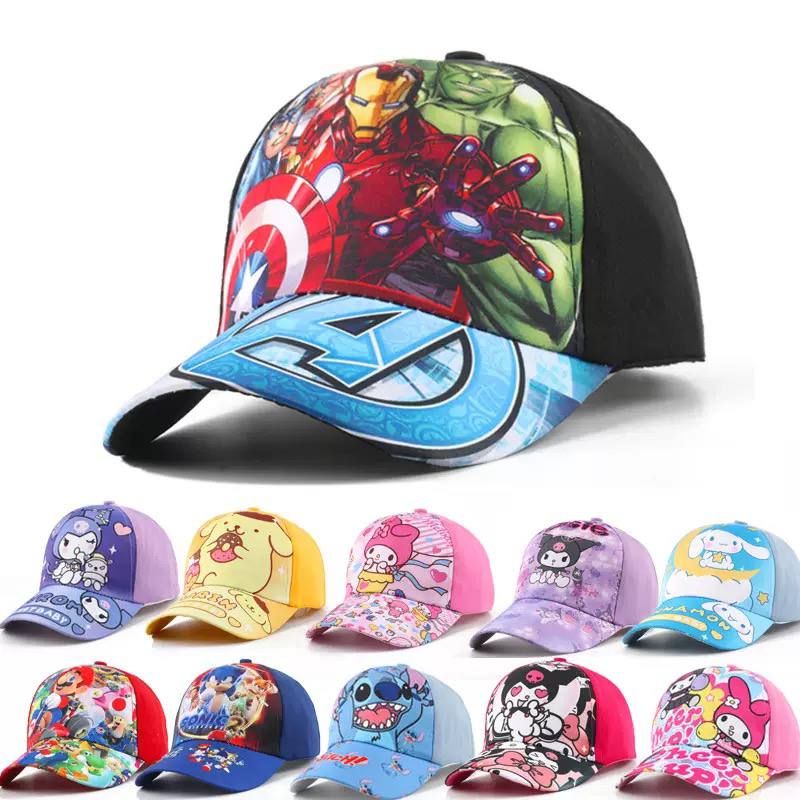 Kids Cartoon Character Baseball Cap – Adjustable Sun Hat