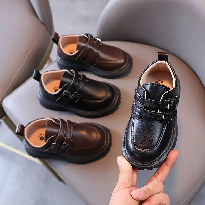 Kids Classic Buckle Loafers – Casual Dress Shoes for Boys & Girls