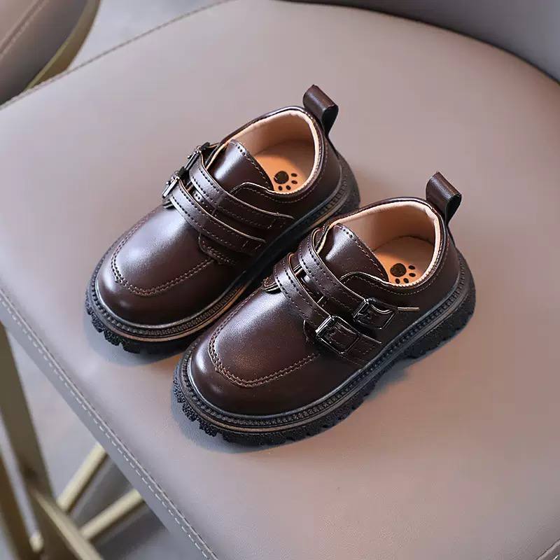 Kids Classic Buckle Loafers – Casual Dress Shoes for Boys & Girls