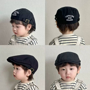 Kids Classic Newsboy Cap – Adjustable Cotton Flat Cap for Boys & Girls