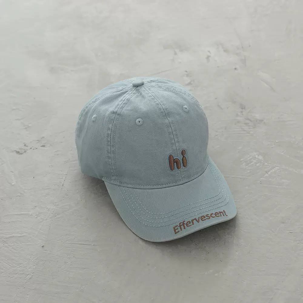 Kids "Hi" Embroidered Baseball Cap – Adjustable Cotton Sun Hat for Boys & Girls