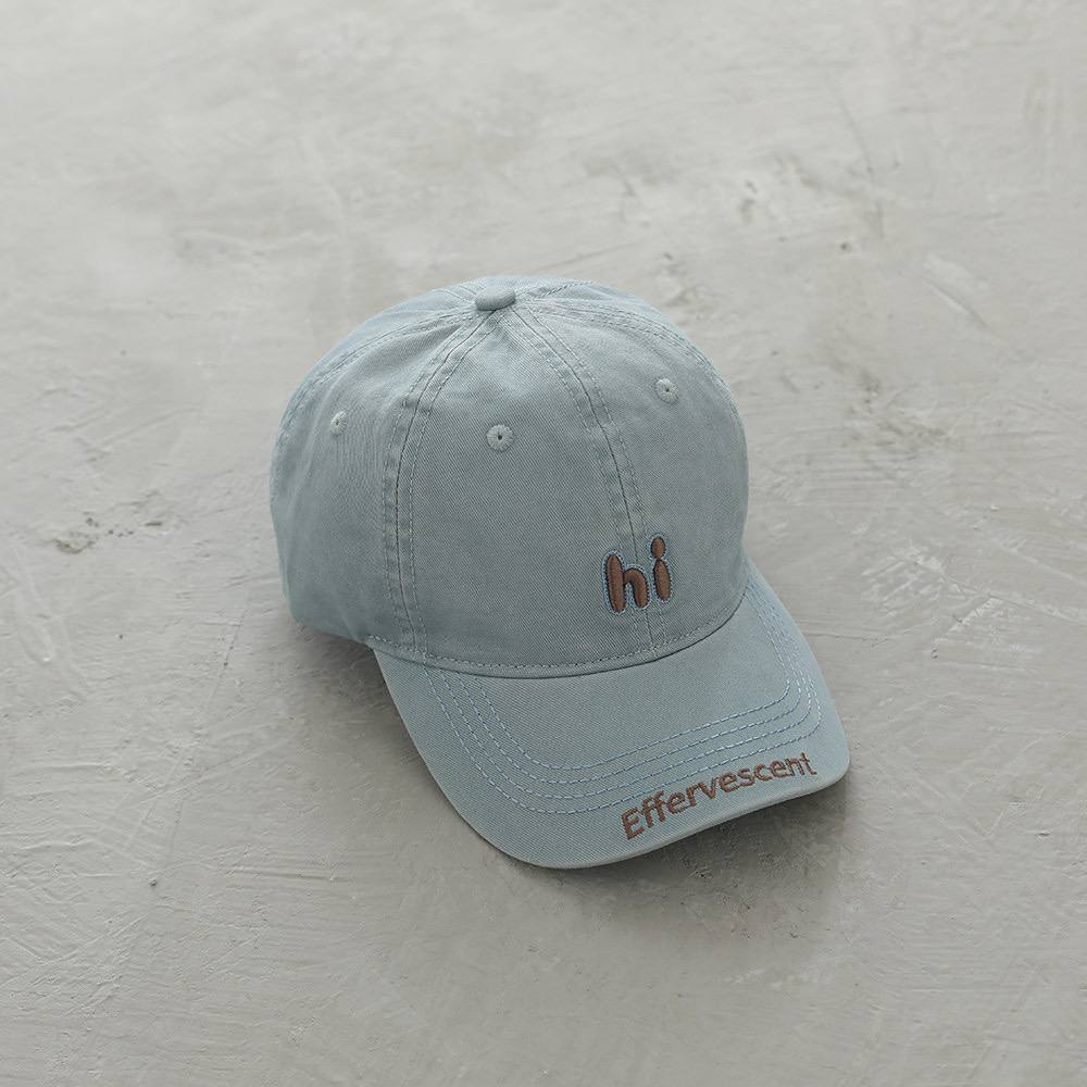 Kids "Hi" Embroidered Baseball Cap – Adjustable Cotton Sun Hat for Boys & Girls