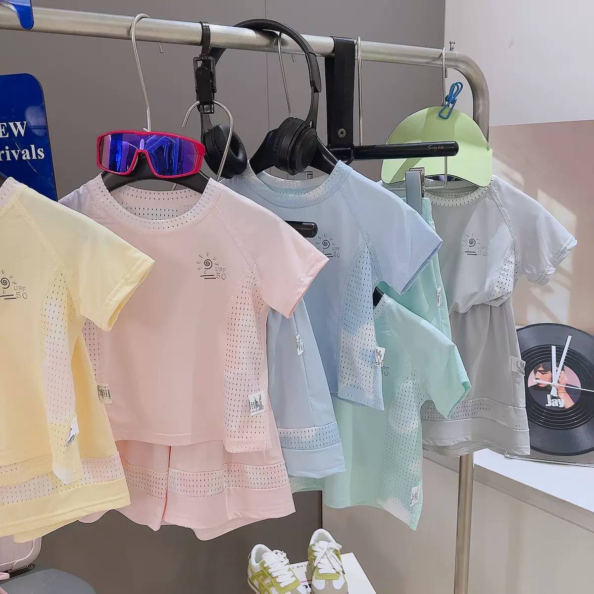 Kids UPF 50+ Quick-Dry Summer Outfit Set – Breathable T-Shirt & Shorts for Boys & Girls