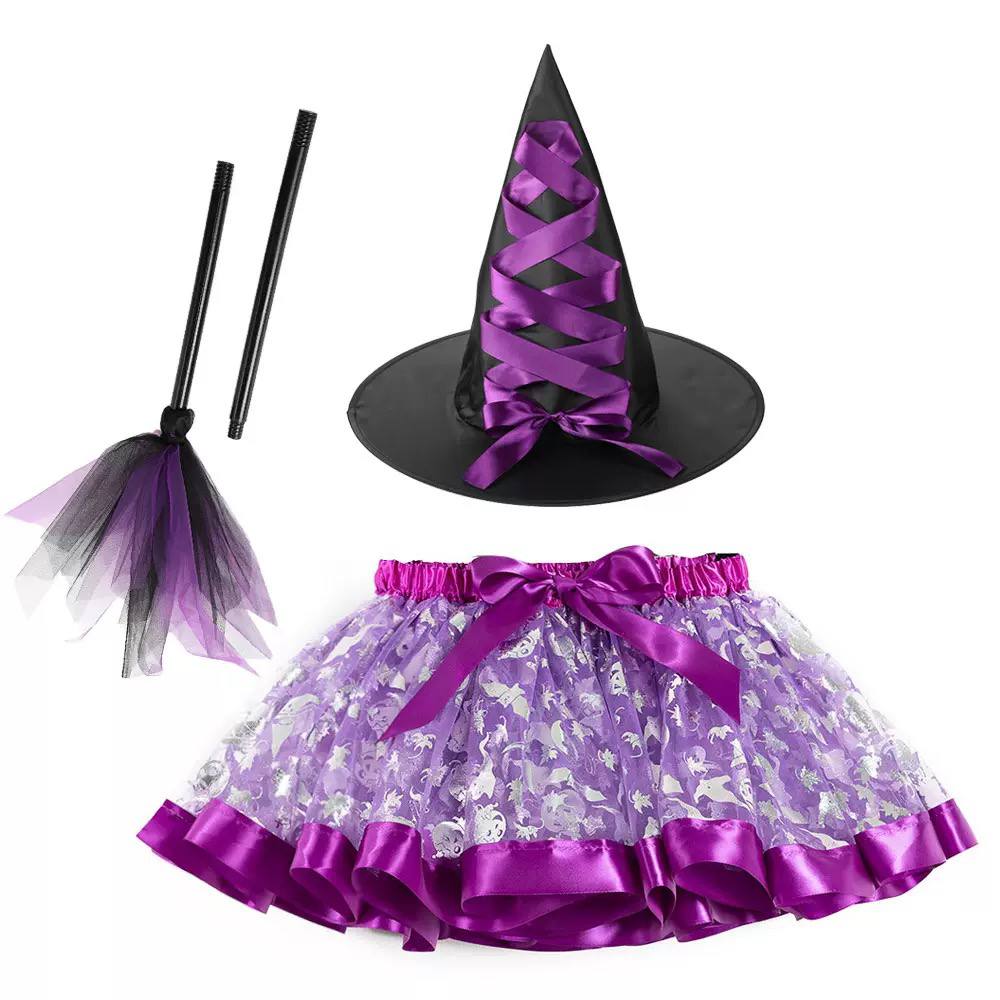 Kids Halloween Witch Costume Set