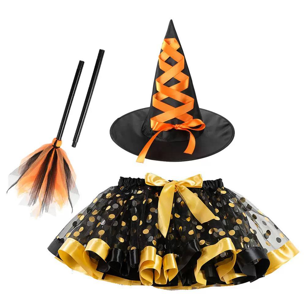Kids Halloween Witch Costume Set