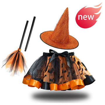 Kids Halloween Witch Costume Set