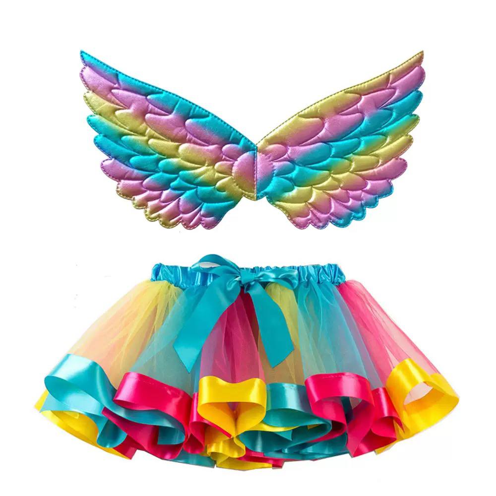 Kids Rainbow Fairy Costume Set