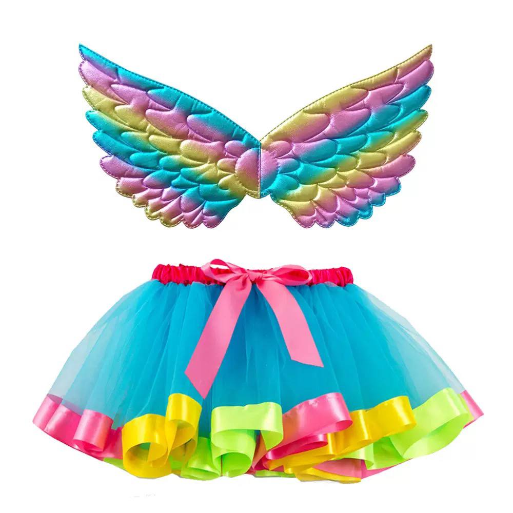 Kids Rainbow Fairy Costume Set