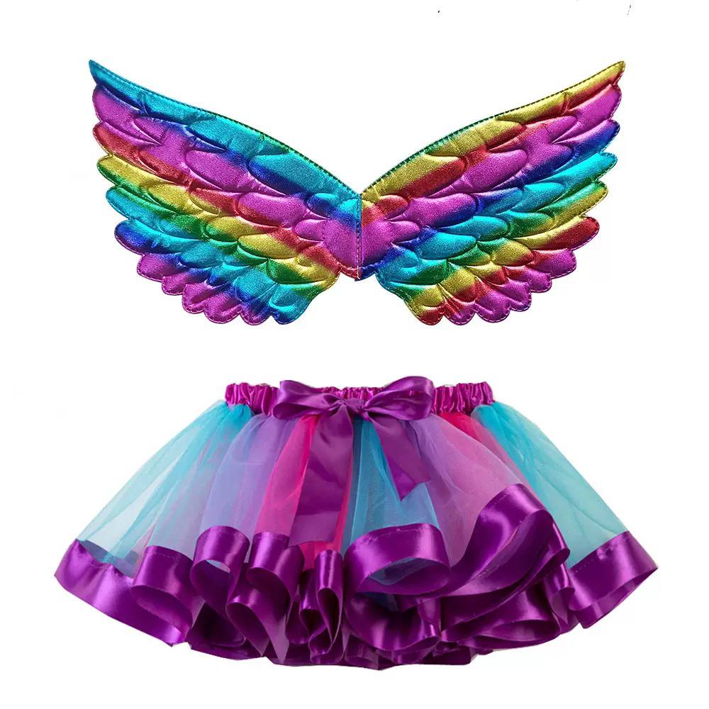 Kids Rainbow Fairy Costume Set