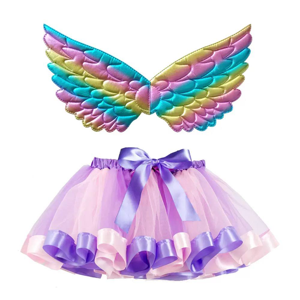 Kids Rainbow Fairy Costume Set