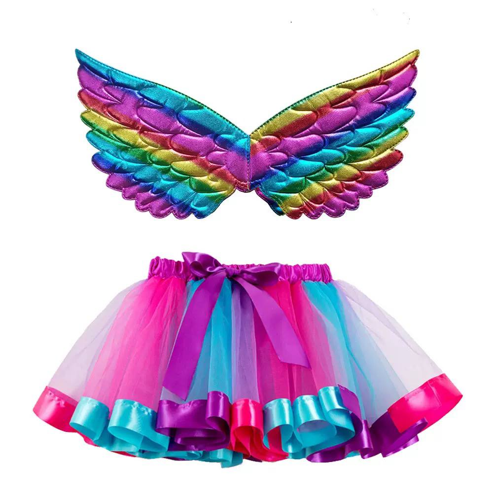 Kids Rainbow Fairy Costume Set