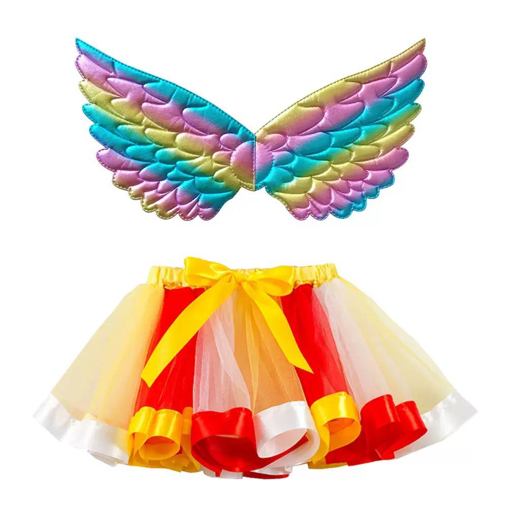 Kids Rainbow Fairy Costume Set