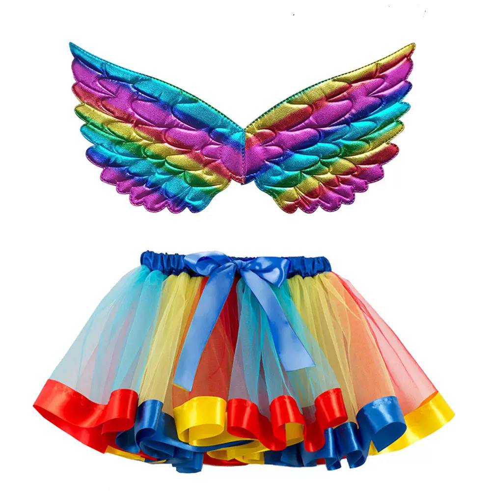 Kids Rainbow Fairy Costume Set
