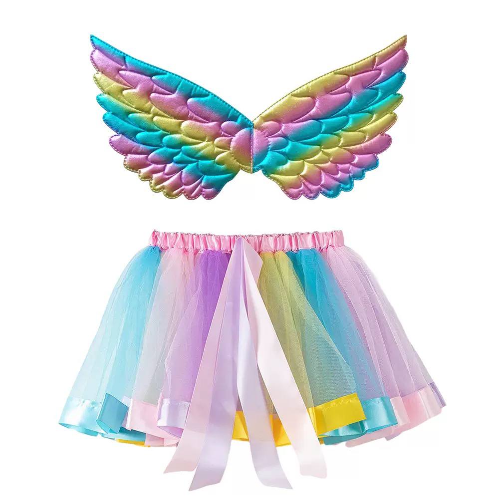 Kids Rainbow Fairy Costume Set