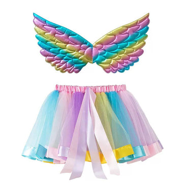 Kids Rainbow Fairy Costume Set