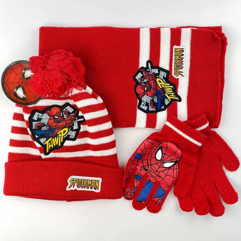 Kids Superhero Winter Hat Scarf Gloves Set