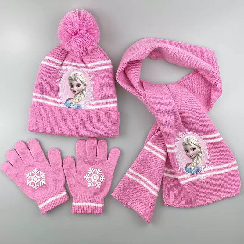 Kids Winter Hat Scarf Gloves Set