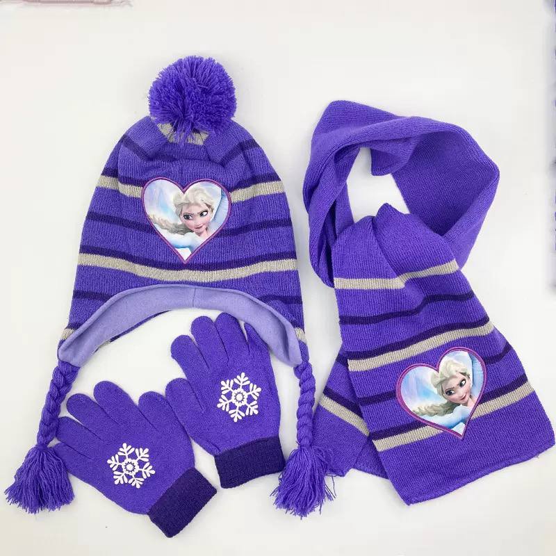 Kids Winter Hat Scarf Gloves Set