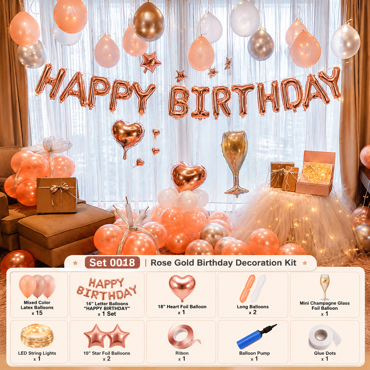 Space Theme Birthday Party Decoration Kit – Balloon & Banner Set
