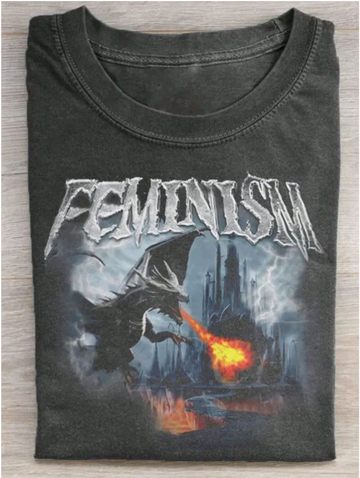 FEMINISM HEAVY METAL SHIRT,  FUNNY SARCASTIC FEMINIST TEE LL - 0192