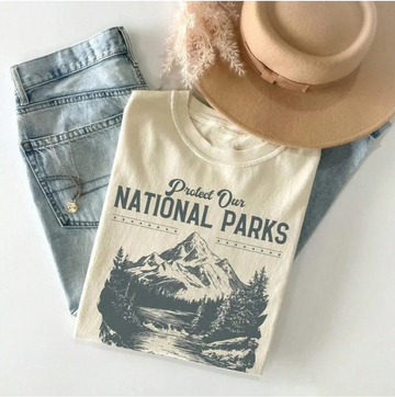 PROTECT OUR NATIONAL PARKS SHIRT, VINTAGE NATURE GRAPHIC TEE LL - 0202