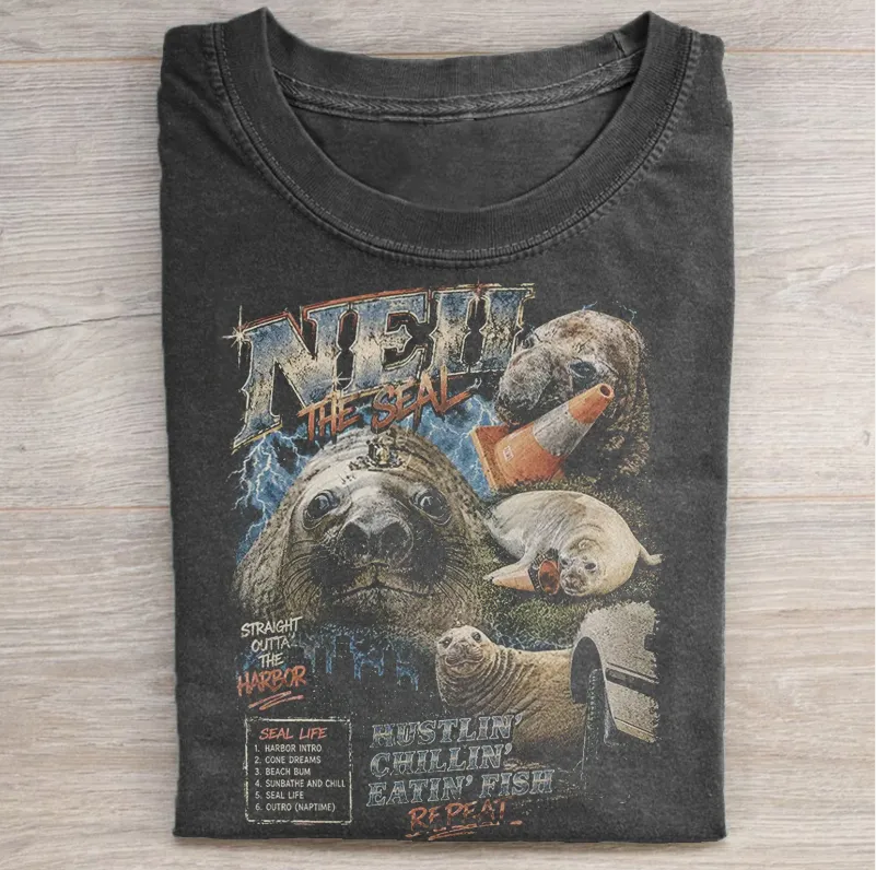 NEIL THE SEAL MOON T-SHIRT LL - 0213
