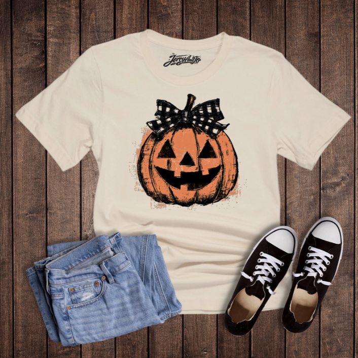 HALLOWEEN COQUETTE JACK O LANTERN GRAPHIC SHIRT TR-00162