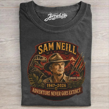 SAM NEIL ADVENTURE NEVER GOES EXTINC TEE BN-00198