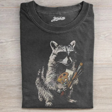 RACCOON ART TEACHER T-SHIRT TR-00198