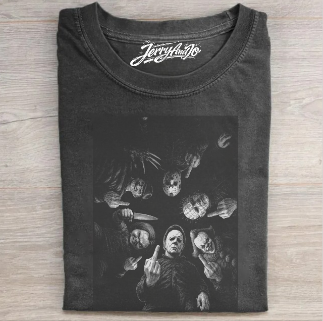 HALLOWEEN CHARACTER MOVIE TEE, FUNNY HALLOWEEN TEE BN-00181