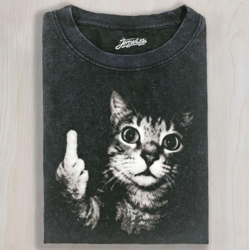 CAT MIDDLE FINGER UNISEX SHIRT TR-00157