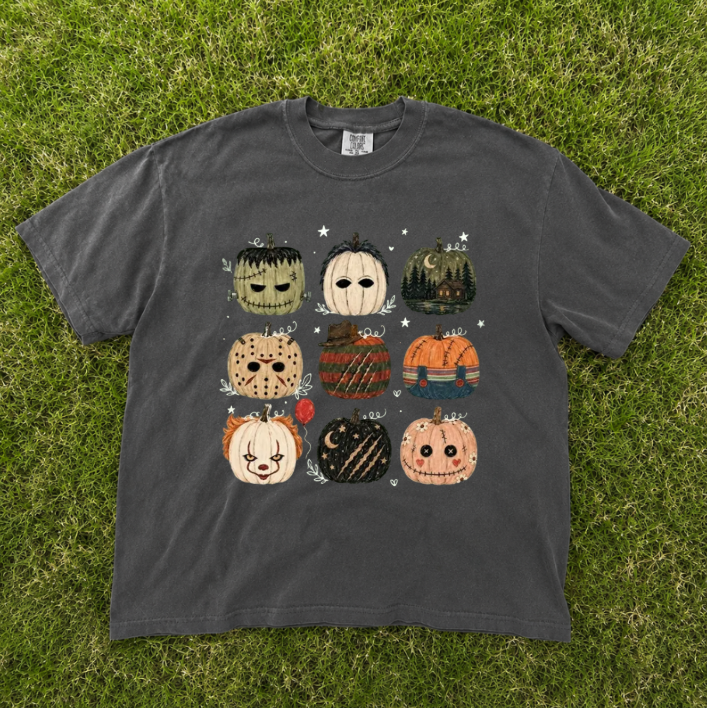 HORROR PUMPKIN SPOOKY HALLOWEEN SHIRT TR-00167