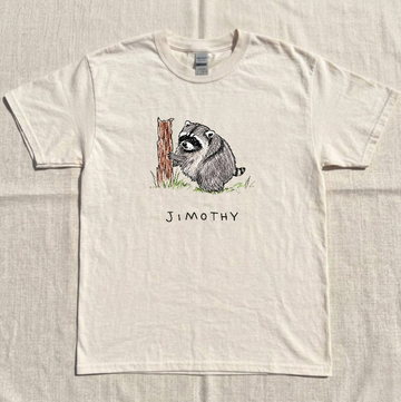 JIMOTHY RACOON VIRAL TEE, SHORT KING JIMOTHY TEE, CUTE TRASH PANDA TEE  BN-00189