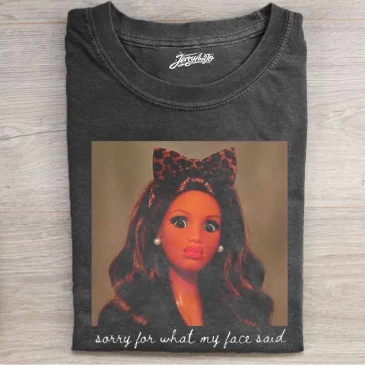 SHOCKED FUNNY DOLL GRAPHIC SHIRT TR-00172