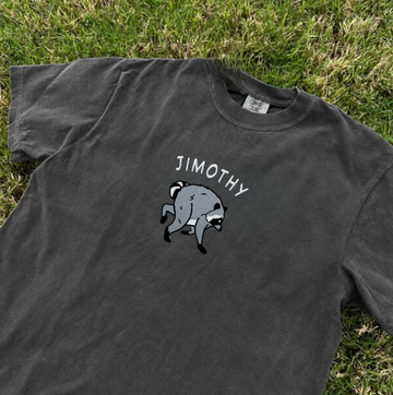 JIMOTHY RACCOON EMBROIDERED TEE, SHORT SPINE SEATTLE TRASH PANDA TEE BN-00193