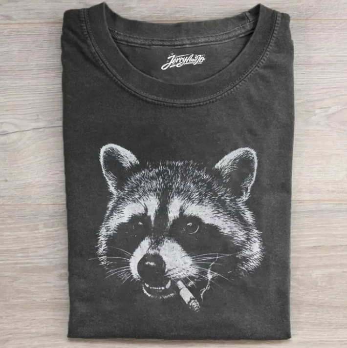 RACCOON SMOKE VINTAGE 90S SHIRT TR-00176