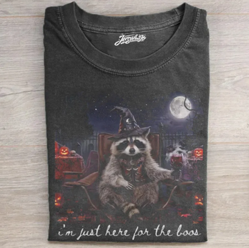 FUNNY WITCHY RACCOON T-SHIRT TR-00249