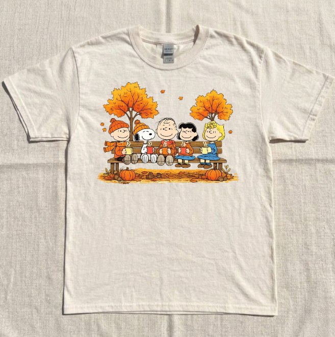 COZY FALL FRIENDS TEE, AUTUMN COFFEE LOVER TEE, CUTE PUMKIN SEASON GRAPHIC TEE BN-00206