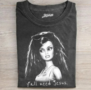 YA'LL NEED JESUS DOLL MEME T-SHIRT TR-00185
