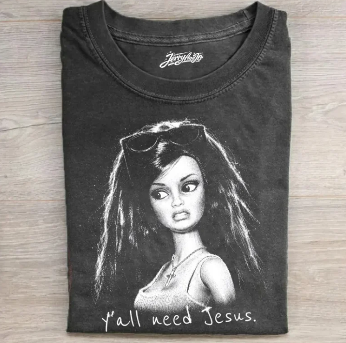YA'LL NEED JESUS DOLL MEME T-SHIRT TR-00185