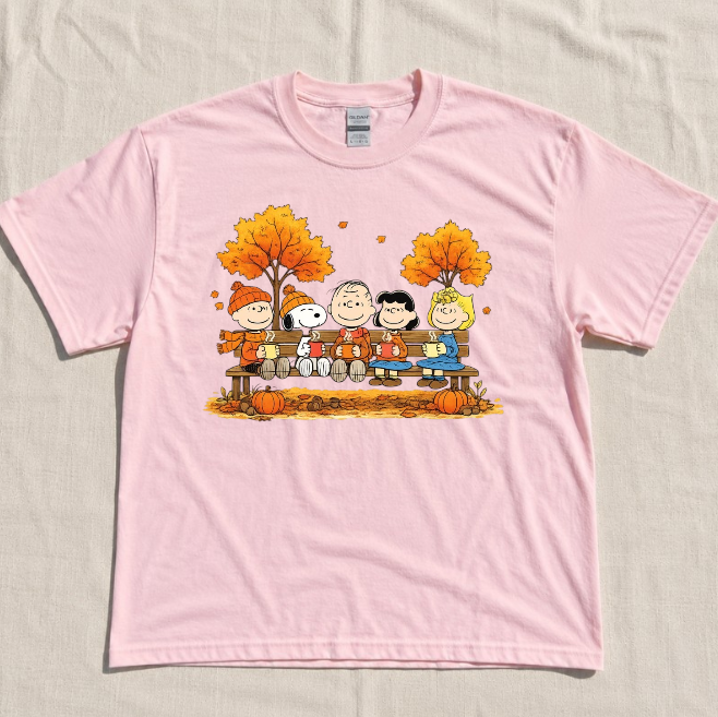 COZY FALL FRIENDS TEE, AUTUMN COFFEE LOVER TEE, CUTE PUMKIN SEASON GRAPHIC TEE BN-00206