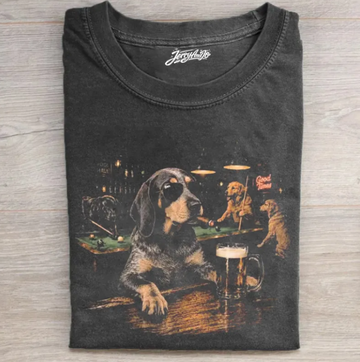 BLUETICK COONHOUND DRINKING BEER T-SHIRT TR-00250