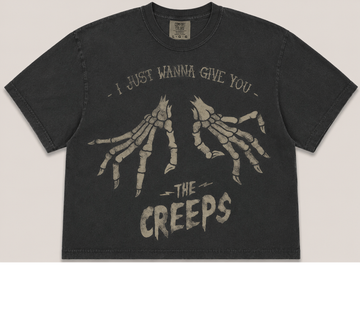 THE CREEPS SKELETON HANDS VINTAGE HALLOWEEN TEE AV-00239