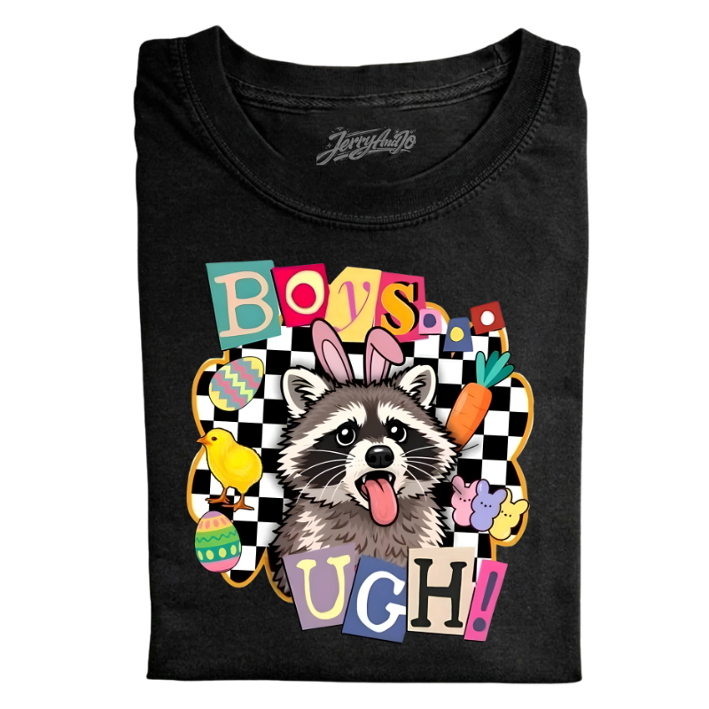 FUNNY SARCASTIC EASTER TEE | Y2K AESTHETIC RACCOON T-SHIRT LL - 0184