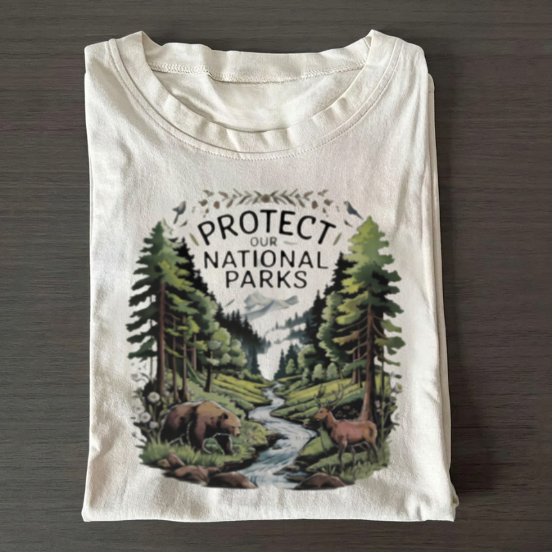 PROTECT OUR NATIONAL PARKS WILDERNESS GRAPHIC T-SHIRT LL - 0195