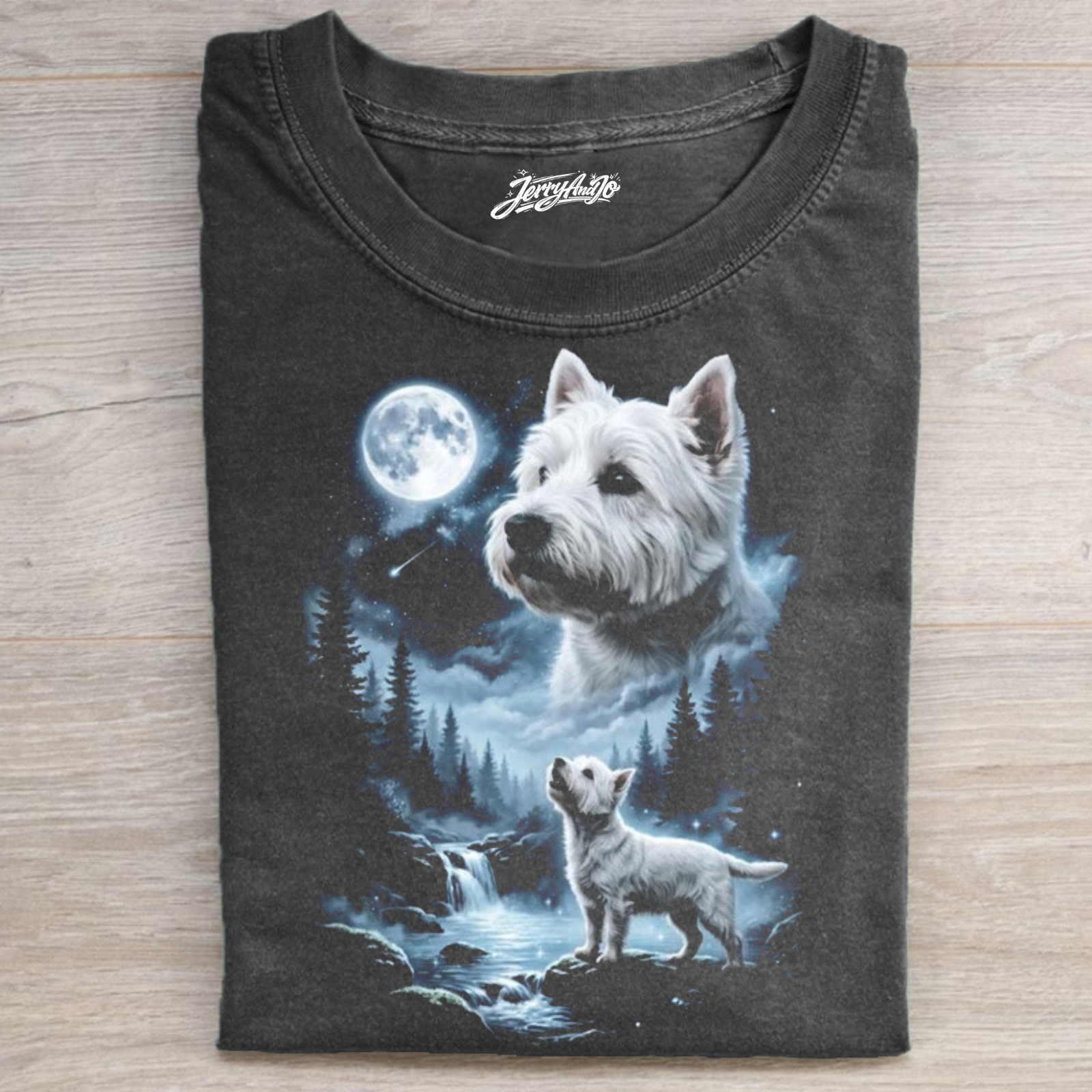 WESTIE HOWLING TO THE MOON S T-SHIRT BT-00200